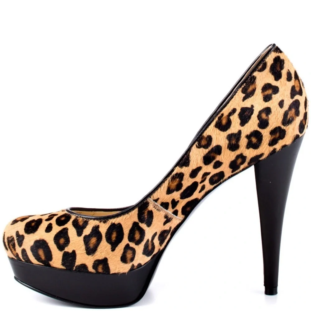 NEW GUESS Adriene - Multi Pony Leopards Pumps SZ 5
